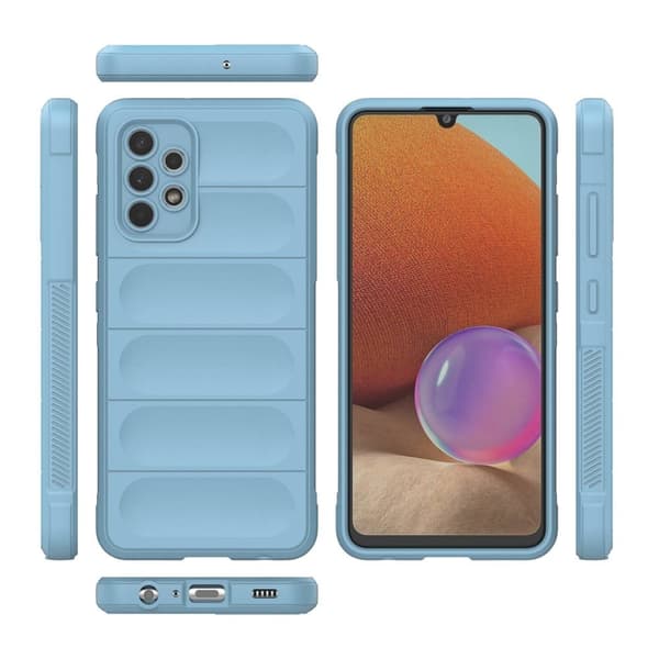 Mjukt greppformat Samsung Galaxy A32 skal - Blå