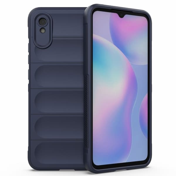 Mjukt greppformat Xiaomi Redmi 9A skal - Blå