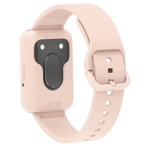 Samsung Galaxy Fit3 Silicone Strap Replacement Wrist band with Watch Case - Pink
