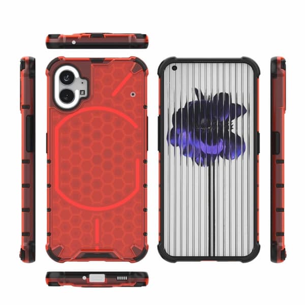 Bofink Honeycomb Nothing Phone (1) Etui - Rød
