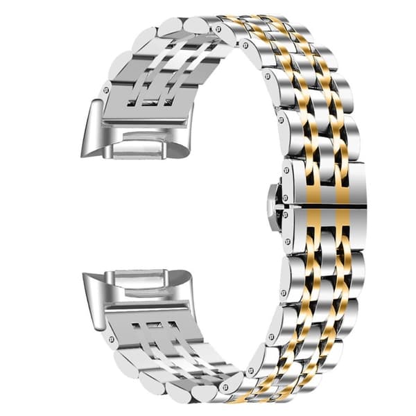 Fitbit Charge 5 7 bead urrem i rustfrit stål - Guld Splejsning