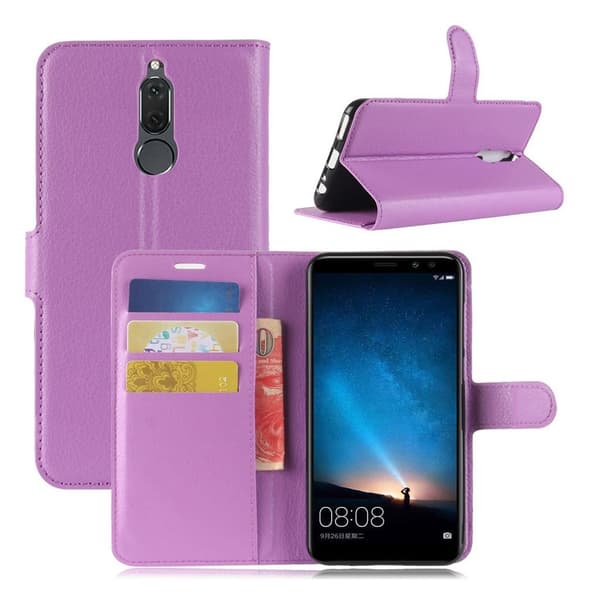 Huawei Mate 10 Lite Litchi skind etui - Lilla