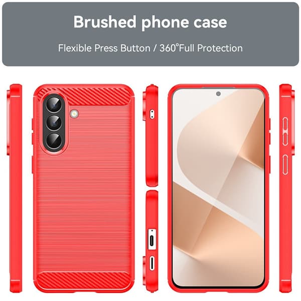 Carbon Flex Samsung Galaxy A57 cover - Rød