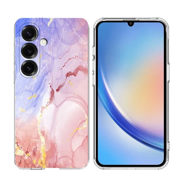 Abstract Samsung Galaxy A54 cover - Lyserød
