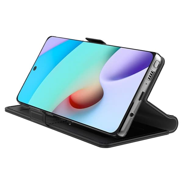 Phone Etui med Make-up Mirror og Slick Design til Xiaomi Poco X5 Pro / Redmi Note 12 Pro / 12 Pro Speed - Sort