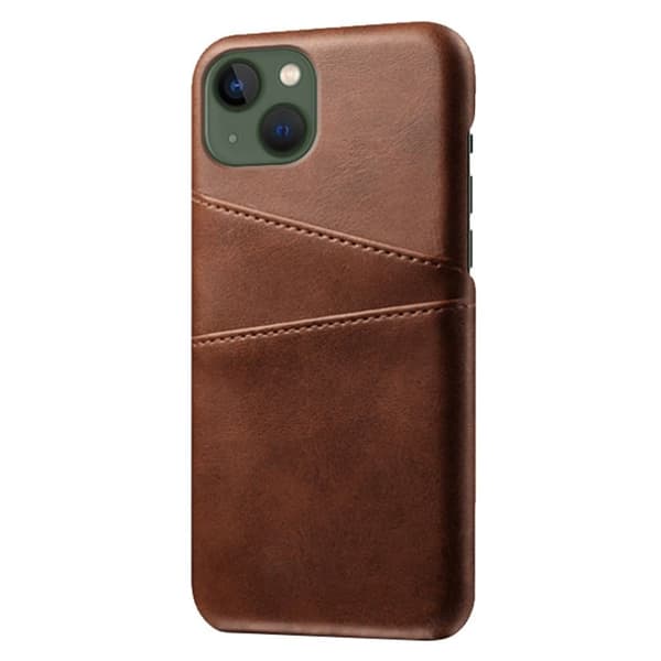 iPhone 14 skal med korthållare - Brun