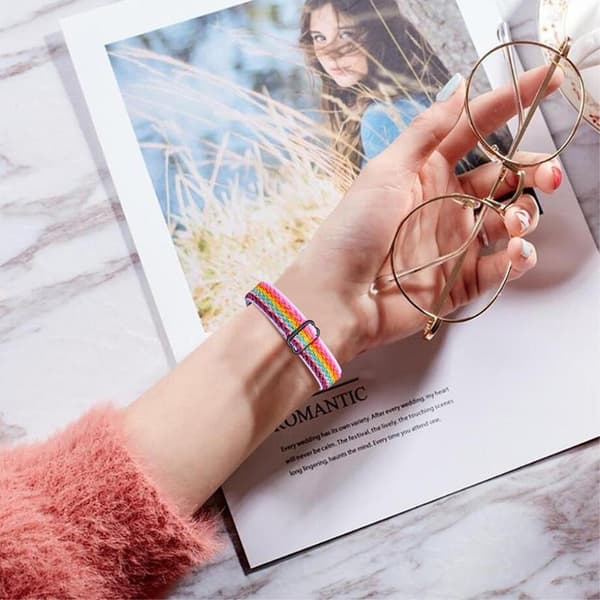Samsung Galaxy Fit e elastinen nailonhihna - Sateenkaari