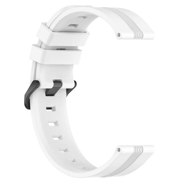 22 mm universal urrem i struktureret silikone - Hvid