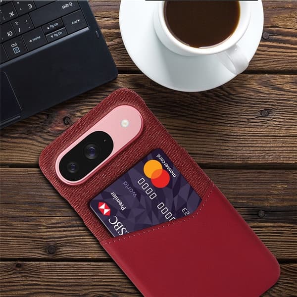 Bofink Google Pixel 10 Pro / Google Pixel 10 cover med kortholder - Rød