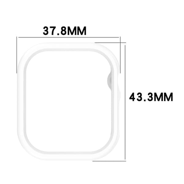 Apple Watch Series 10 42mm Half Coverage Hollow-Out Cover Bumpresistent Watch Frame Case - Hvid