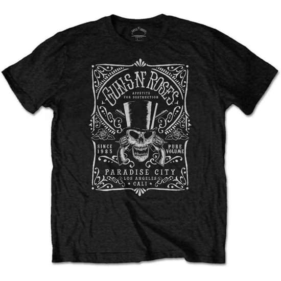 Guns N Roses - Bourbon Label Uni Bl    S