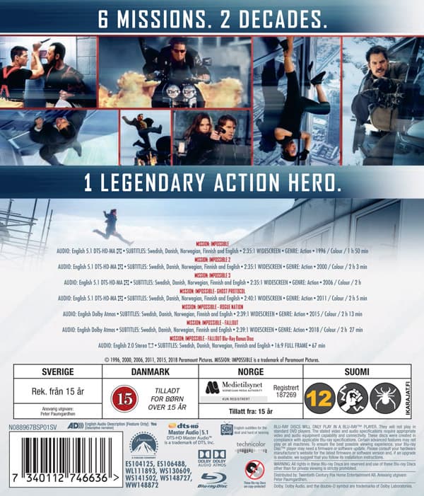 Film - Mission: Impossible 1-6 Bd