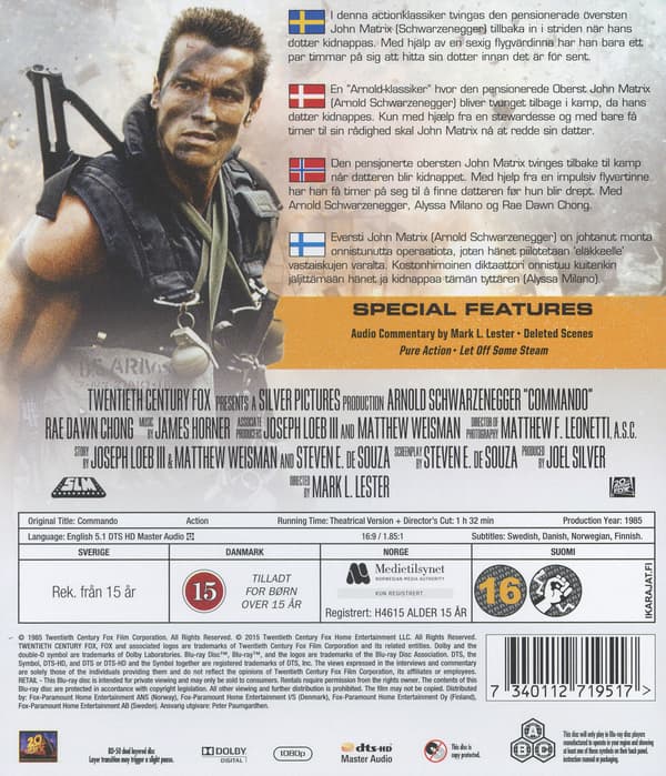 Elokuva - Commando Dir.Cut Bd