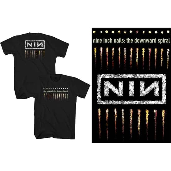 Nine Inch Nails - Downward Spiral Uni Bl T-paita