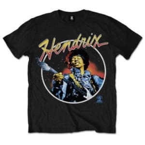 Jimi Hendrix - Script Circle T-paita (M)