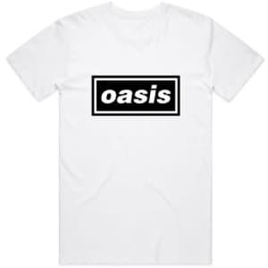 Oasis - Decca Logo (Large) Unisex White T-Shirt