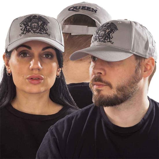 Queen - Svart Klassisk Crest Grå Baseballcaps