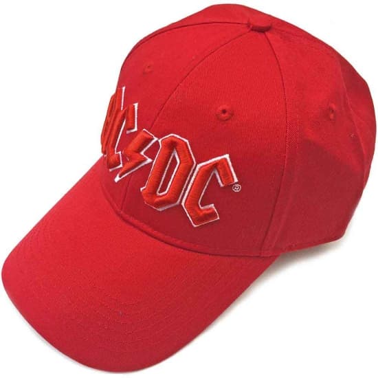 Ac/Dc - Rød Logo Rød Baseballcaps