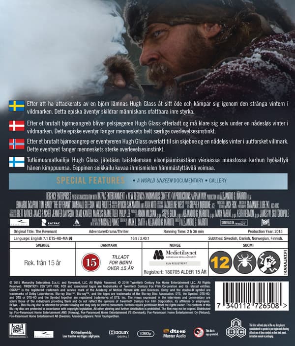 Film - The Revenant, Blu-ray