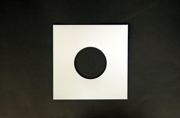Vinyllommer - Single 7\" Inderpose Hvid 100-pak