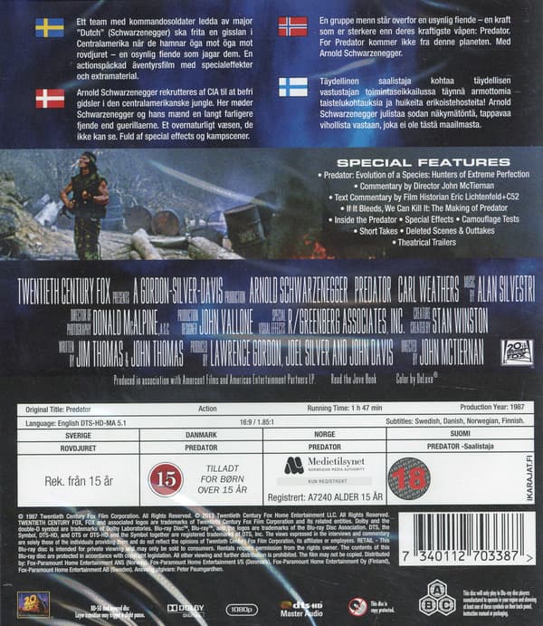 Film - Predator U.E. Bd