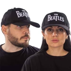 The Beatles - White Drop T Logo Baseballli
