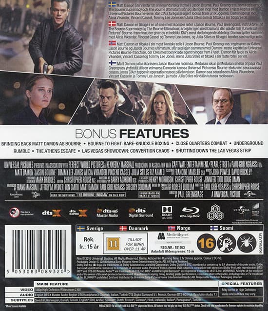Elokuva - Jason Bourne Bd S-T