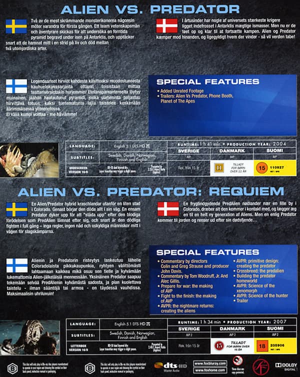 Film - Alien Vs Predator 1-2 Bd