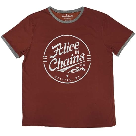 Alice In Chains - Circle Emblem Ringer Uni Rød
