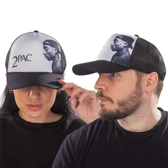Tupac - Profilbilde Svart/Hvit Mesh-Bakside C