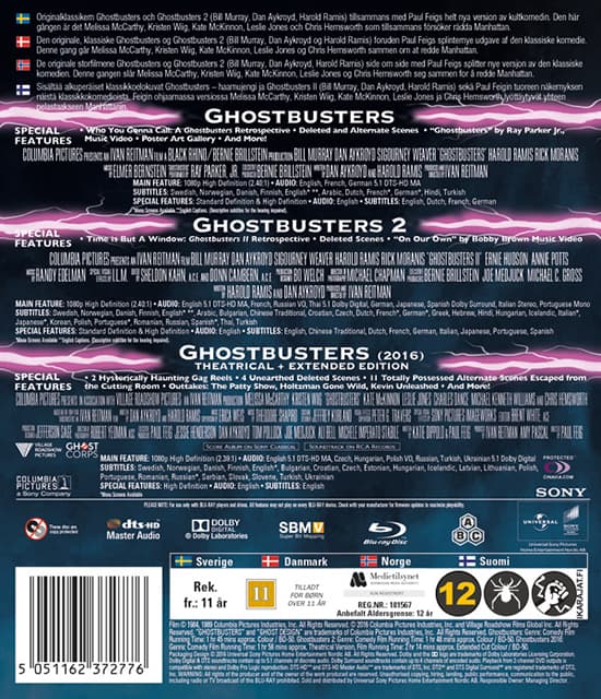 Elokuva - Ghostbusters 1-3 Box Bd S-T
