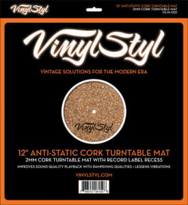 Vinyl Styl - 12" Anti-Static Cork Turntable