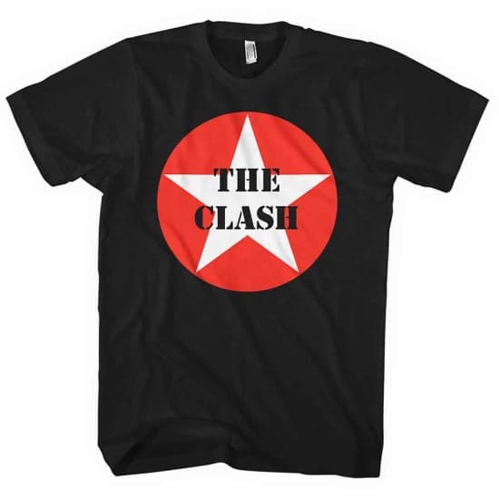 The Clash - Star Badge Uni Bl T-paita