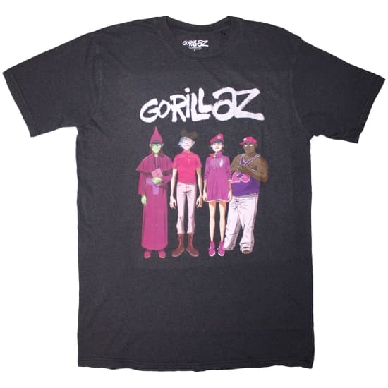 Gorillaz - Cracker Island Standing Group Uni Bl T-skjorte