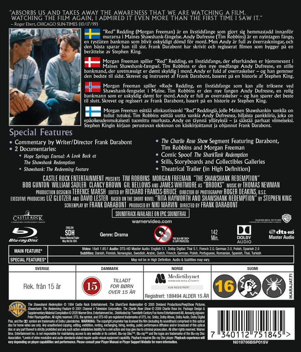 Elokuva - Shawshank Redemption The Bd