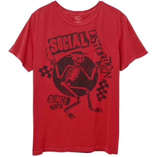 Social Distortion - Speakeasy Checkerboard Red T-paita