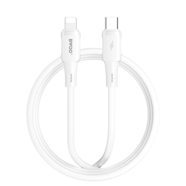 BWOO USB-kabel 27W USB-C til Lightning 1 m - hvit