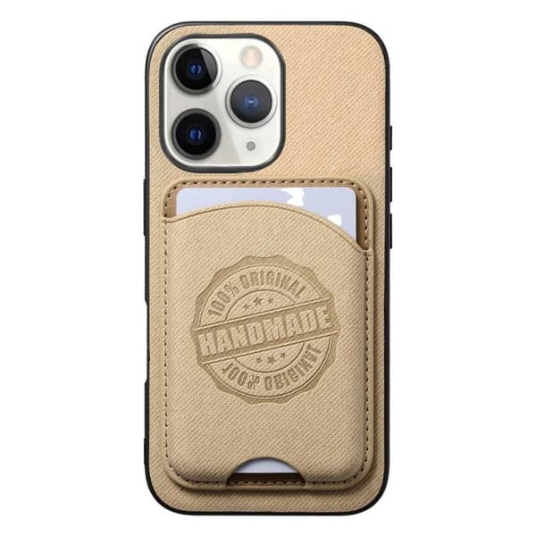 Magnetisk kunstlærveske med kortholder til iPhone 11 Pro - Khaki