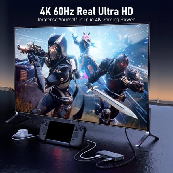 Lemorele KVM-switch H200 USB-C med HDMI 4K 60 Hz og 100 W PD / USB-C-switch / Dataswitch