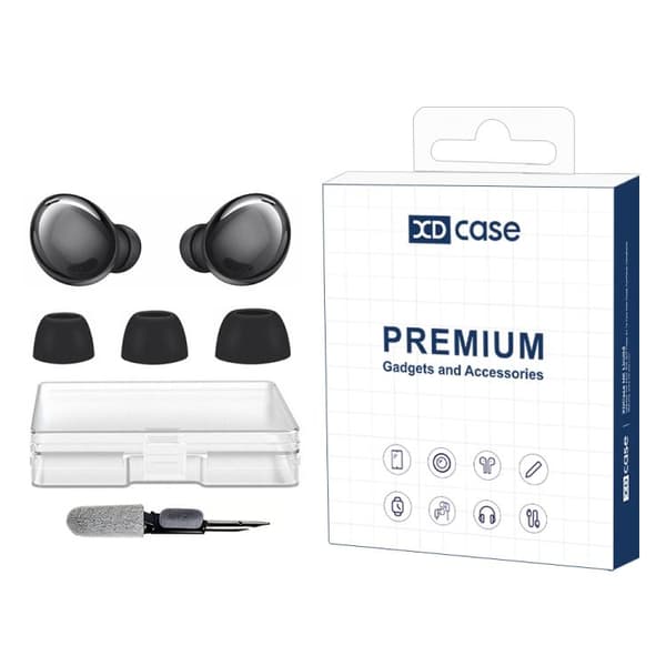Silikonørepropper til Galaxy Buds Pro/R190, 3 par S/M/L – Svart