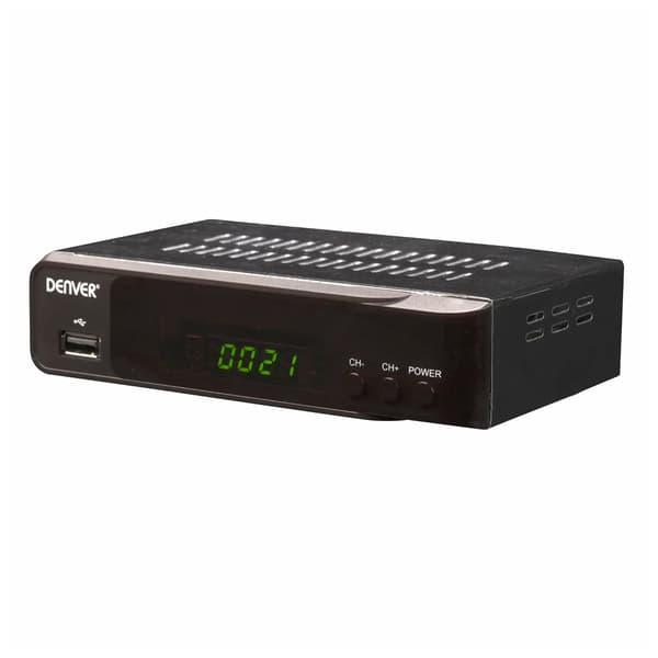 Denver DVBS-206HD satellittmottaker / DVB-S2-dekoder med HDMI, SCART, LAN og USB-opptak