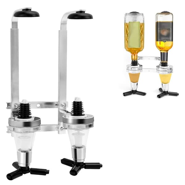 Spritdispenser med målefunksjon - for 2 flasker / spritmåledispenser / bardispenser