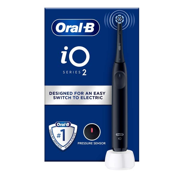 Oral-B iO2 Night Black elektrisk tannbørste med trykksensor og timer