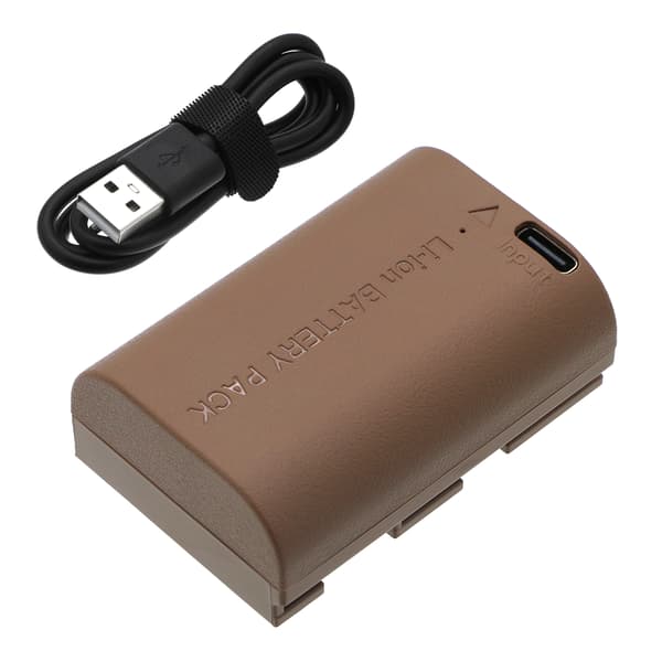 Batteri til kamera for Canon EOS 7D, EOS 6D, EOS 60D m.fl. / Kamerabatteri med USB-C