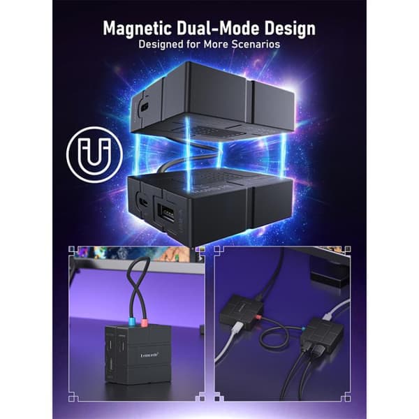 Lemorele videoopptakskort AC12 Mini HDMI til USB-C med loop-out / Videograbber / USB-kort