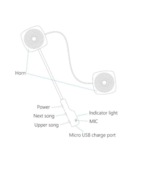 MH04 Motorsykkel Bluetooth Headset