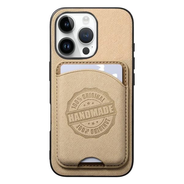 Magnetisk kunstlærveske med kortholder til iPhone 13 Pro Max - Khaki