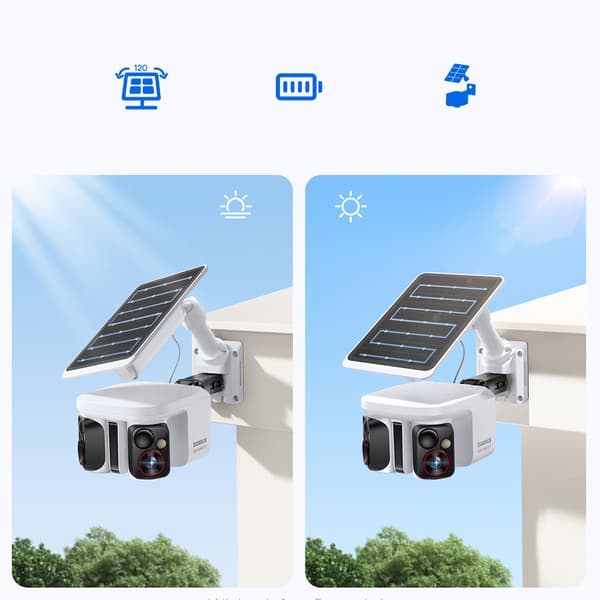 Baseus Security X1 Pro Dual Surveillance Camera med solcellelading / utendørs kamera