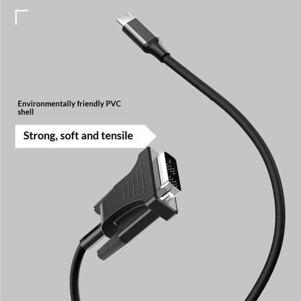USB 3.1 Type-C til DVI-adapterkabel 1080P / USB-C til DVI-kabel
