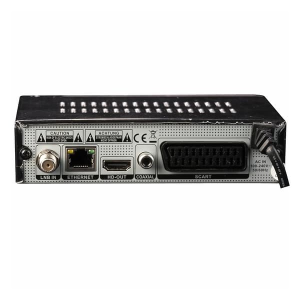 Denver DVBS-206HD satellittmottaker / DVB-S2-dekoder med HDMI, SCART, LAN og USB-opptak
